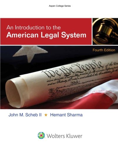 Book Cover An Introduction To the American Legal System (Aspen College)