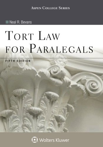 Book Cover Tort Law for Paralegals (Aspen College)