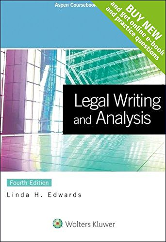 Book Cover Legal Writing and Analysis [Connected Casebook] (Aspen Coursebook)
