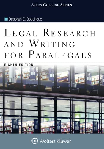 Book Cover Legal Research and Writing for Paralegals (Aspen Paralegal Series)