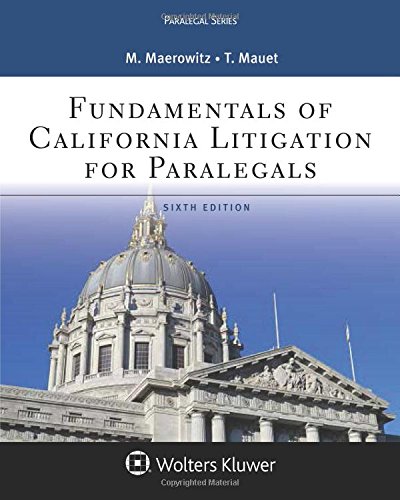 Book Cover Fundamentals of California Litigation for Paralegals (Aspen Paralegal)