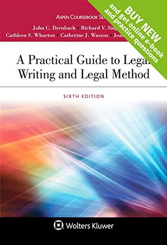 Book Cover A Practical Guide to Legal Writing and Legal Method (Aspen Coursebook)