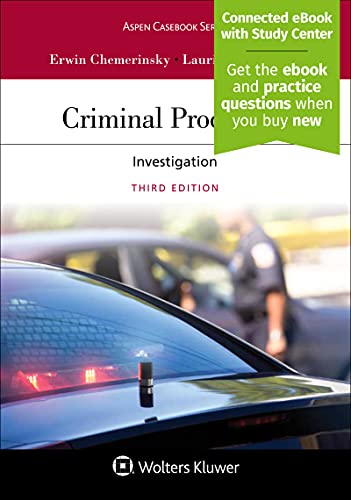 Book Cover Criminal Procedure: Investigation [Connected eBook with Study Center] (Aspen Casebook)