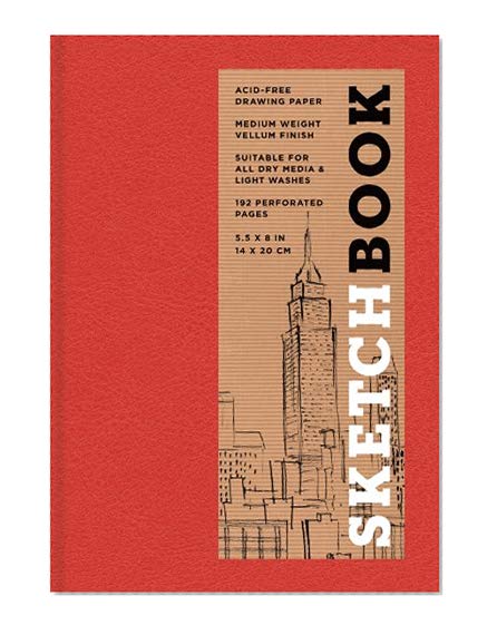 Book Cover Sketchbook (Basic Small Bound Red) (Sterling Sketchbooks)