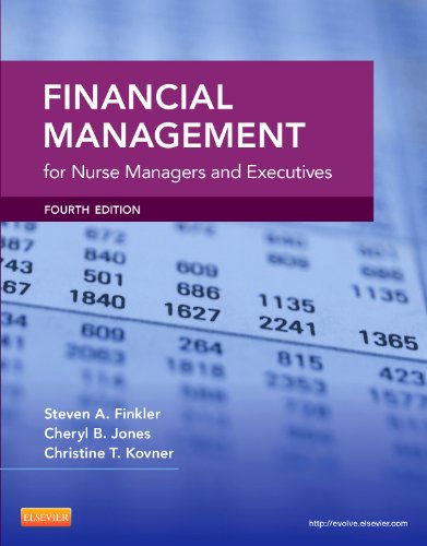Book Cover Financial Management for Nurse Managers and Executives (Finkler, Financial Management for Nurse Managers and Executives)