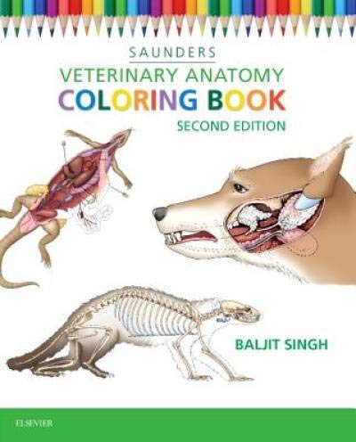 Book Cover Veterinary Anatomy Coloring Book