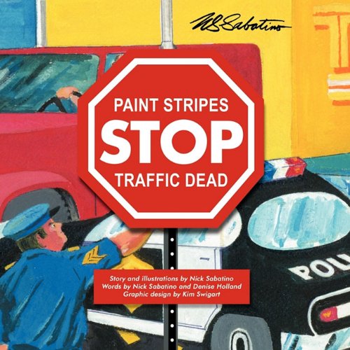 Book Cover Paint Stripes Stop Traffic Dead
