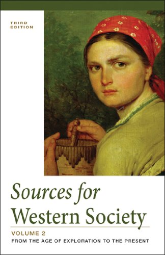 Book Cover Sources for Western Society, Volume 2: From the Age of Exploration to the Present