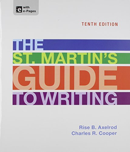 Book Cover The St. Martin's Guide to Writing