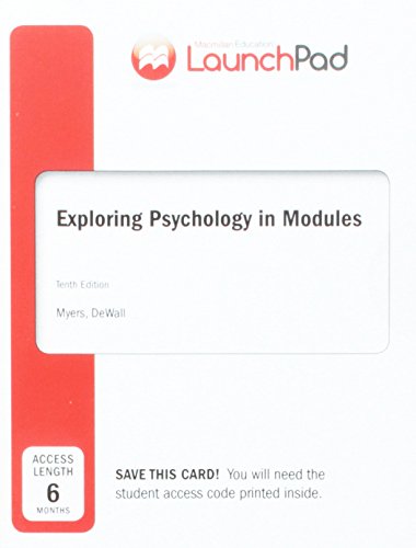 Book Cover LaunchPad for Myers's Exploring Psychology in Modules (1-Term Access)