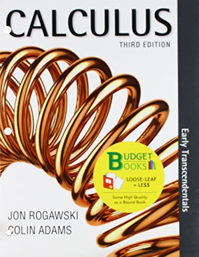 Book Cover Loose-leaf Version for Calculus Early Transcendentals Combo