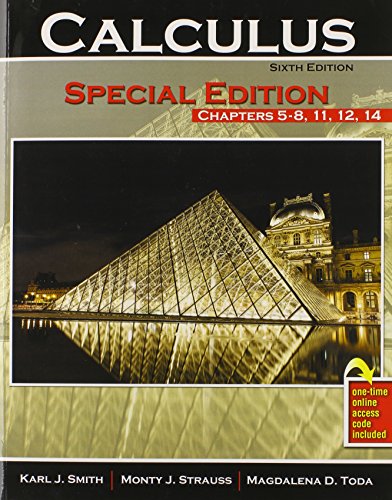 Book Cover Calculus: Special Edition Chapters 5-8, 11, 12, 14
