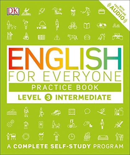 Book Cover English for Everyone: Level 3 Practice Book - Intermediate English: ESL Workbook, Interactive English Learning for Adults