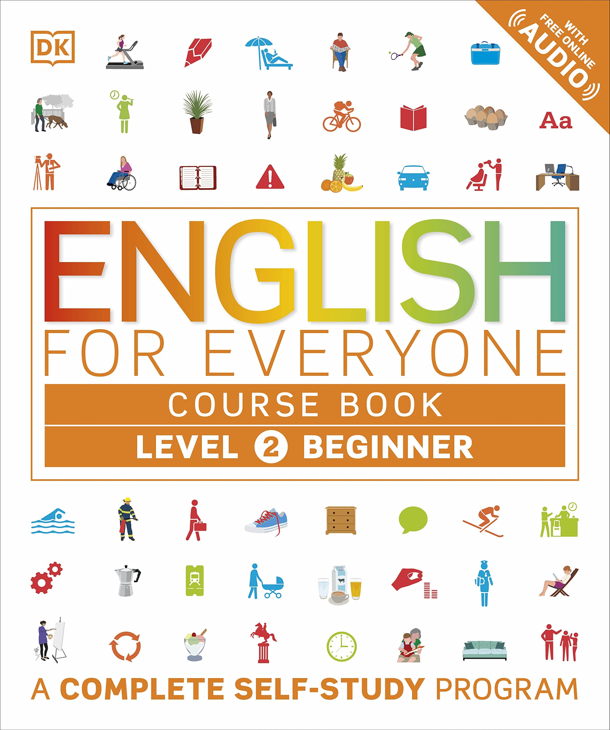 Book Cover English for Everyone: Level 2 Course Book - Beginner English: ESL for Adults, an Interactive Course to Learning English