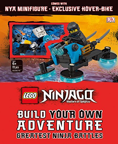 Book Cover LEGO NINJAGO Build Your Own Adventure Greatest Ninja Battles: with Nya minifigure and exclusive Hover-Bike model (LEGO Build Your Own Adventure)