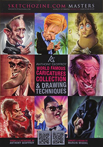 Book Cover Sketchozine.com Masters: Anthony Geoffroy: World Famous Caricatures Collection & Drawing Techniques