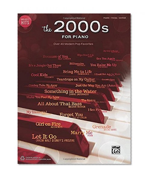 Book Cover Greatest Hits -- The 2000s for Piano: Over 40 Modern Pop Favorites