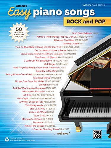 Book Cover Alfred's Easy Piano Songs -- Rock & Pop: 50 Hits from Across the Decades