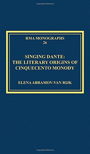 Singing Dante: The Literary Origins of Cinquecento Monody (Royal Musical Association Monographs)