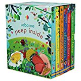 Usborne Peep Inside Collection 6 Books Box Set (Peep Inside the Garden, Peep Inside the Zoo, Peep Inside Dinosaurs, Peep Inside Animal Homes, Peep Inside Night-Time, Peep Inside the Farm)