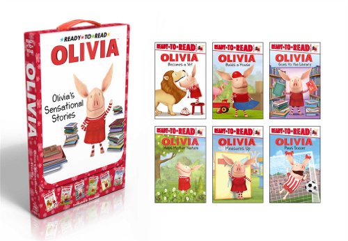 Book Cover OLIVIA's Sensational Stories: Olivia Helps Mother Nature; Olivia Goes to the Library; Olivia Plays Soccer; Olivia Measures Up; Olivia Builds a House; Olivia Becomes a Vet (Olivia TV Tie-in)
