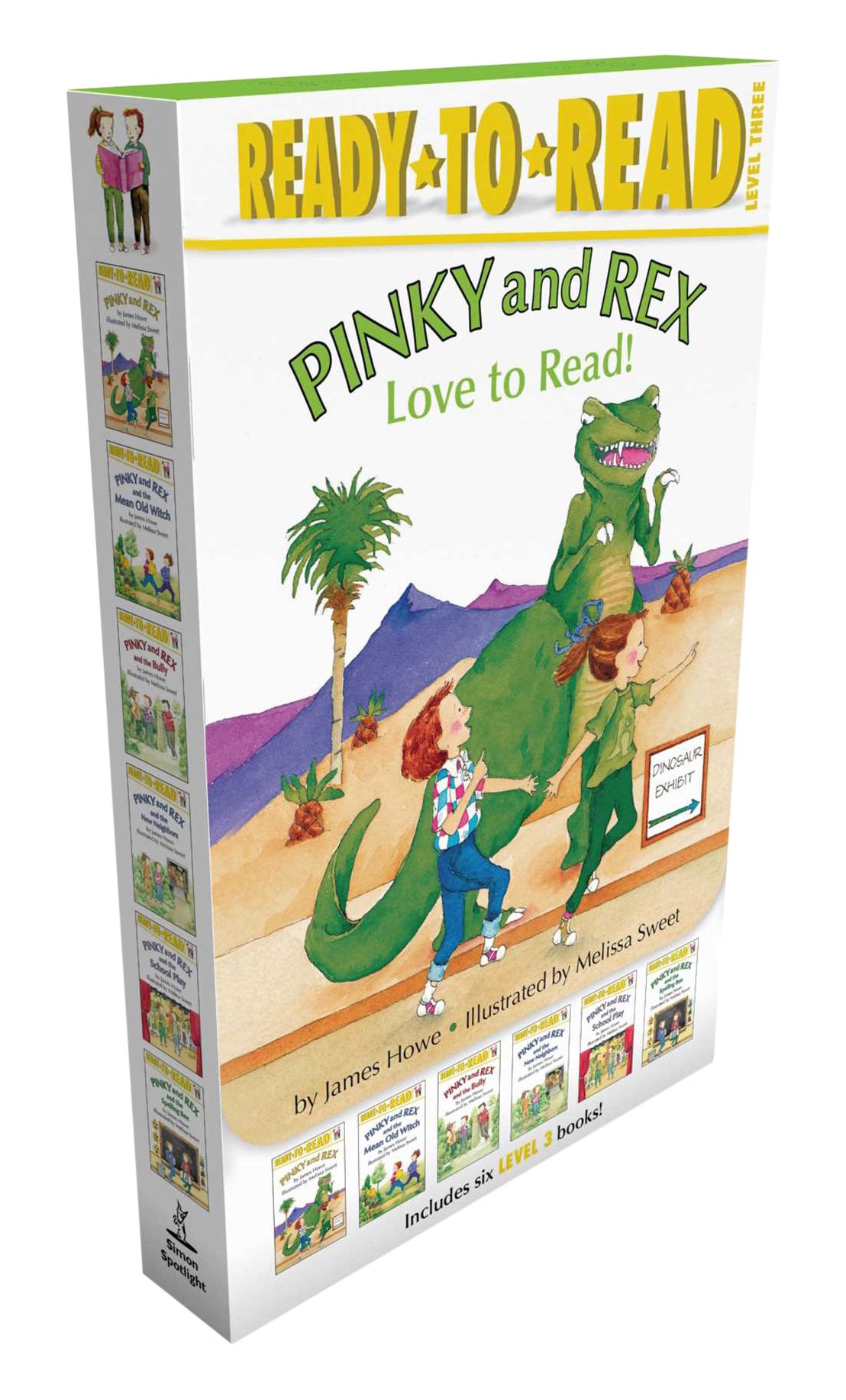 Book Cover Pinky and Rex Love to Read! (Boxed Set): Pinky and Rex; Pinky and Rex and the Mean Old Witch; Pinky and Rex and the Bully; Pinky and Rex and the New ... and Rex and the Spelling Bee (Pinky & Rex)