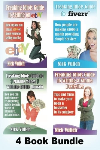 Book Cover Freaking Idiots Guides 4 Book Bundle Ebay Fiverr Kindle & Public Domain