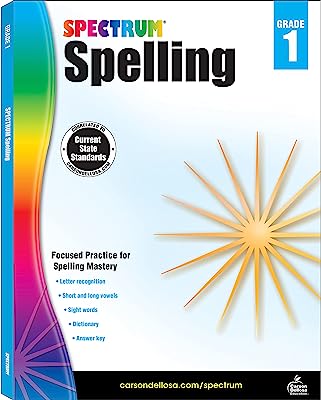 Book Cover Carson-Dellosa Spectrum Spelling Workbook, Grade 1