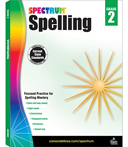 Book Cover Carson-Dellosa Spectrum Spelling Workbook, Grade 2