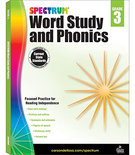 Book Cover Spectrum Word Study and Phonics, Grade 3