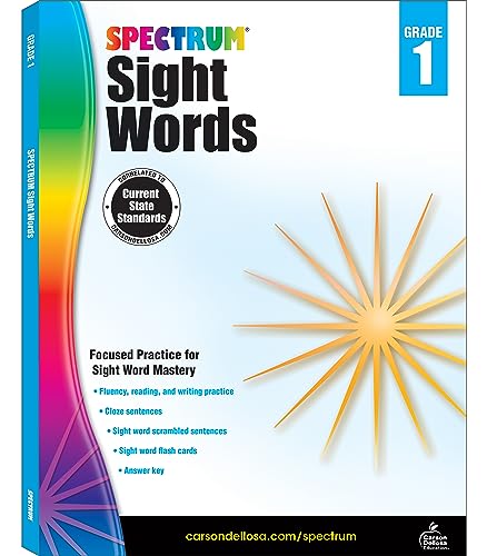 Book Cover Spectrum Sight Words, Grade 1