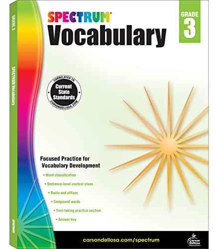 Book Cover Spectrum Vocabulary, Grade 3