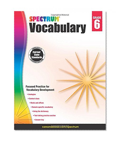 Book Cover Spectrum Vocabulary, Grade 6