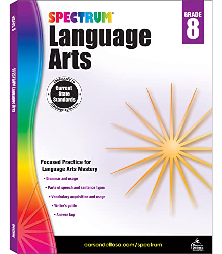 Book Cover Carson-Dellosa Spectrum Language Arts Workbook, Grade 8