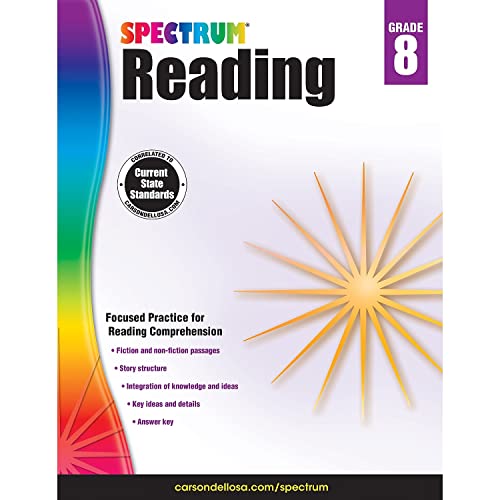 Book Cover Spectrum Reading Workbook, Grade 8