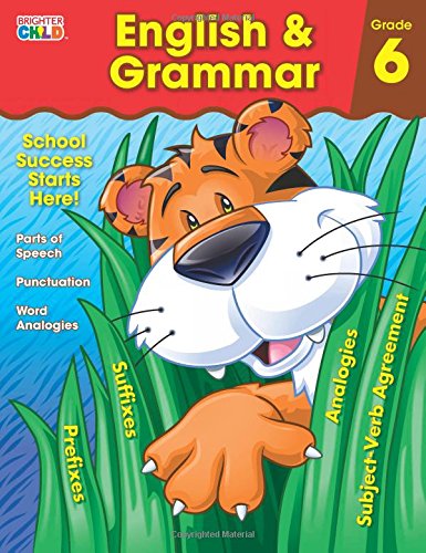 Book Cover English & Grammar Workbook, Grade 6 (Brighter Child Workbooks)