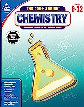 Book Cover Carson Dellosa The 100+ Series: Chemistry Workbook?Grades 9-12 Science Book, Matter, Chemical Properties and Equations, Elements, Bonding, Molecules, Mass, Energy (128 pgs)