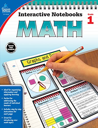 Book Cover Carson Dellosa Math Interactive Notebook, Grade 1 (Interactive Notebooks)