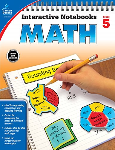Book Cover Carson Dellosa | Math Interactive Notebook | 5th Grade, 96pgs (Interactive Notebooks)