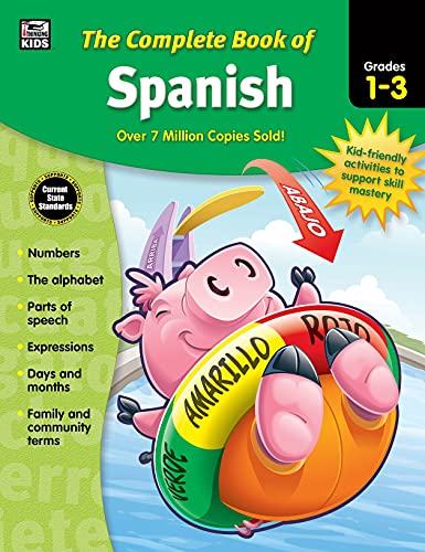 Book Cover Carson Dellosa | Complete Book of Spanish Workbook for Kids | 416pgs