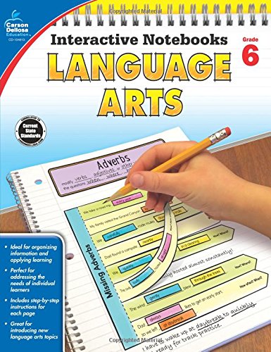 Book Cover Language Arts, Grade 6 (Interactive Notebooks)
