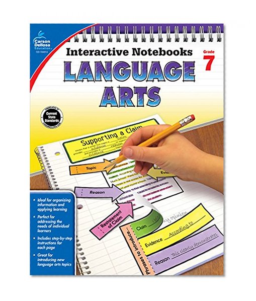 Book Cover Language Arts, Grade 7 (Interactive Notebooks)