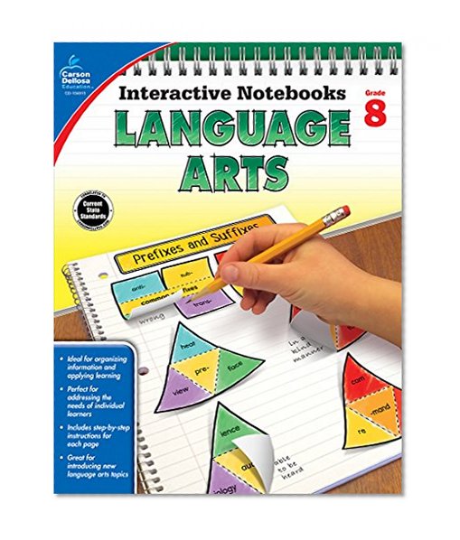 Book Cover Language Arts, Grade 8 (Interactive Notebooks)