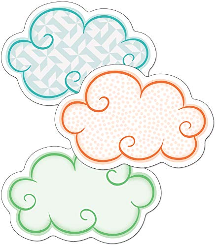 Book Cover Up and Away Clouds Mini Cut-Outs