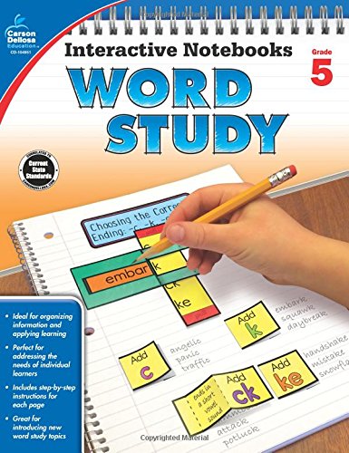 Book Cover Interactive Notebooks Word Study, Grade 5