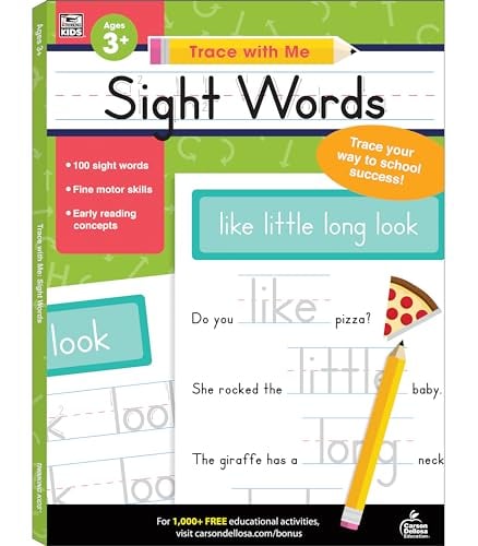 Book Cover Sight Words (Trace with Me)