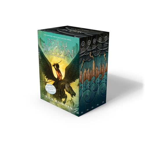 Book Cover Percy Jackson and the Olympians 5 Book Paperback Boxed Set (new covers w/poster) (Percy Jackson & the Olympians)