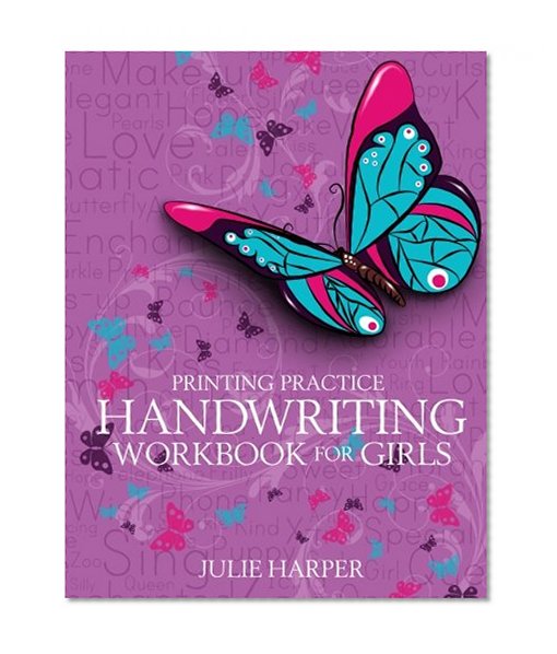 Book Cover Printing Practice Handwriting Workbook for Girls
