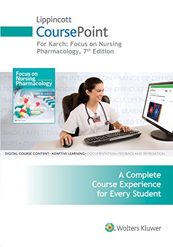 Book Cover Focus on Nursing Pharmacology Lippincott CoursePoint Access Code