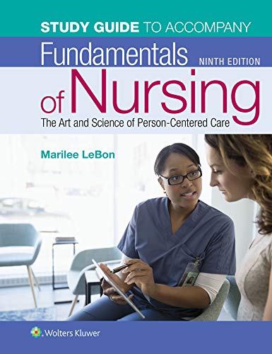 Book Cover Study Guide for Fundamentals of Nursing: The Art and Science of Person-Centered Care